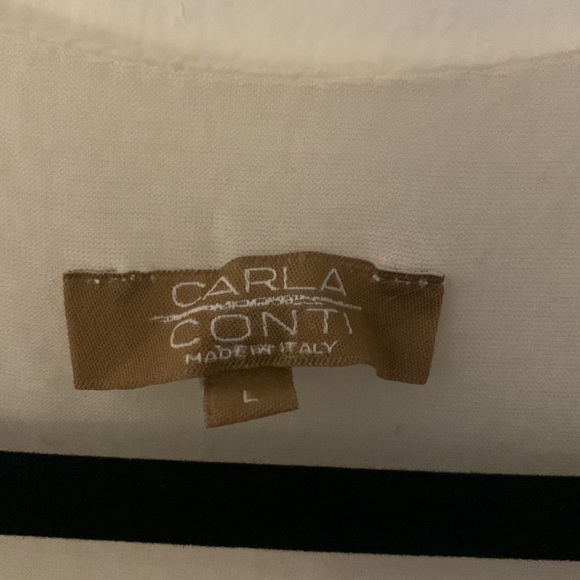 Carla Conti white top with flowy crepe fabric - Picture 2 of 3